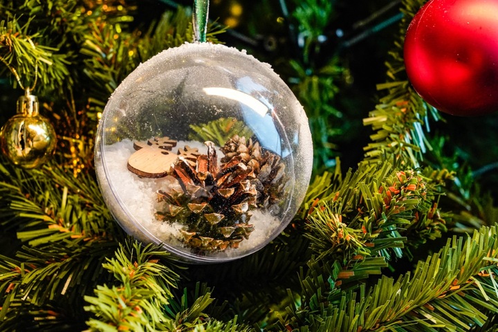 Kula Bombka AKRYLOWA 10cm 10 szt PRZEZROCZYSTA Bombka Plastikowa Otwierana