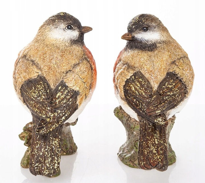 Figurka Ptaszek wielokolorowa dekoracja stojąca dekoracyjne ptak 11x9x6 cm