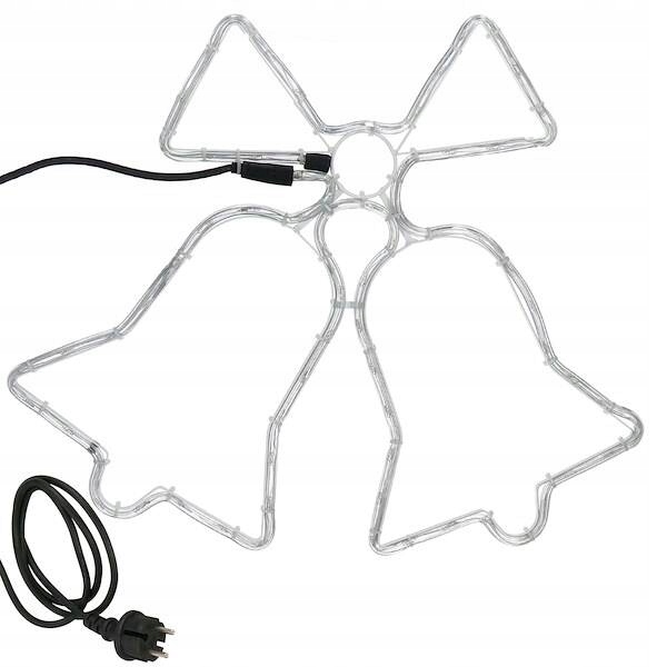 DUŻA OZDOBA ŚWIĄTECZNA NEON LED DZWONKI DZWONEK NEONOWY OŚWIETLENIE