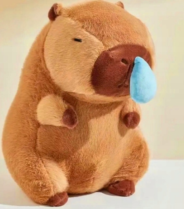 KAPIBARA ŚPIĄCA PLUSZAK ZABAWKA MASKOTKA PLUSZOWA PRZYTULANKA MIĘKKA 30CM