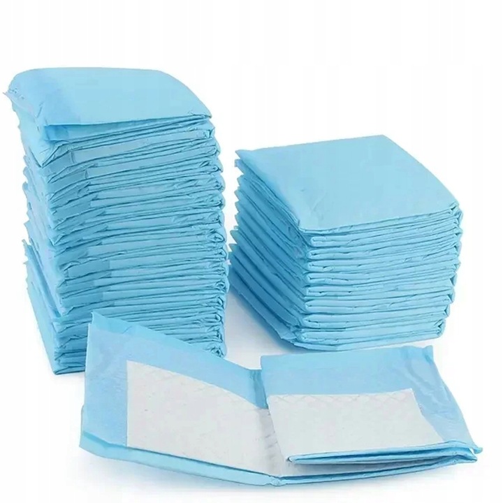 50x PODKŁADY MATY HIGIENICZNE dla psa do nauki sikania XL CHŁONNE 90x60CM