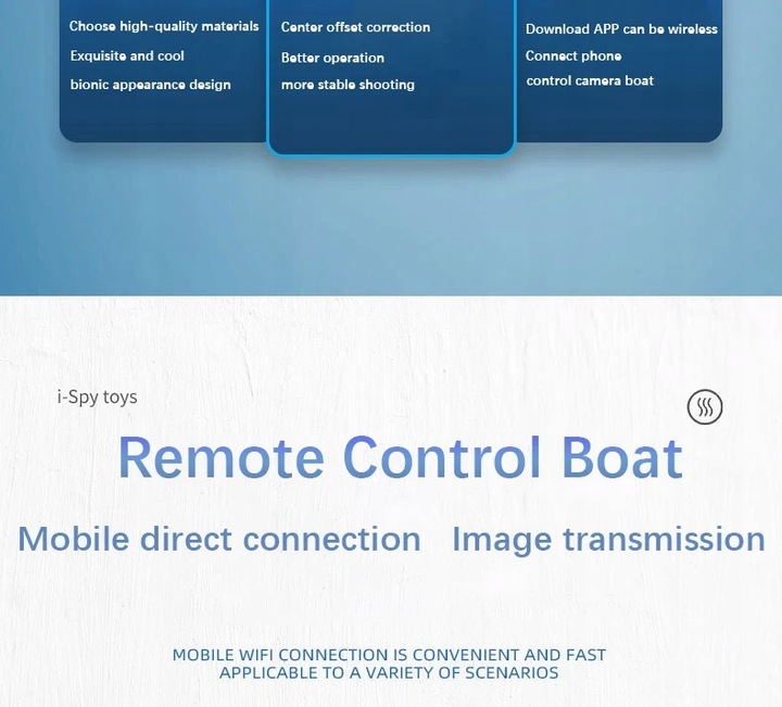 Zdalnie sterowana łódź RC Łódź z podwodną kamerą Led Lights Prezenty Basen