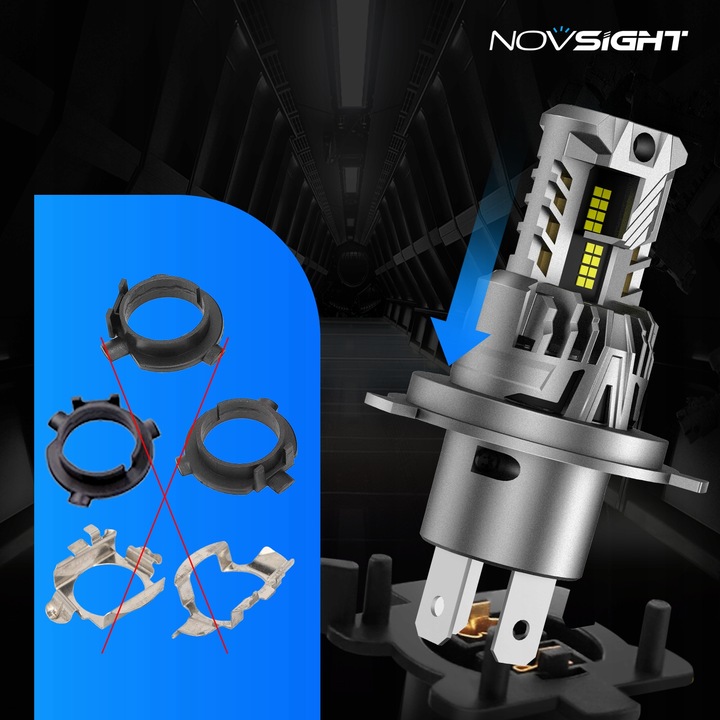 ŻARÓWKI LED H4 +700% BARDZO MOCNE BIAŁE 6500K 1:1 CANBUS