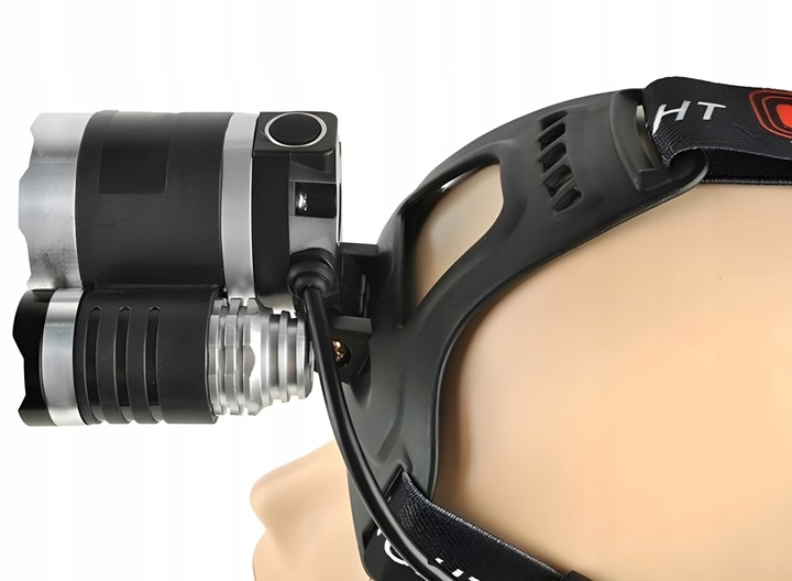 MOCNA LATARKA CZOŁOWA 3x LED CREE XM-L T6 CZOŁÓWKA