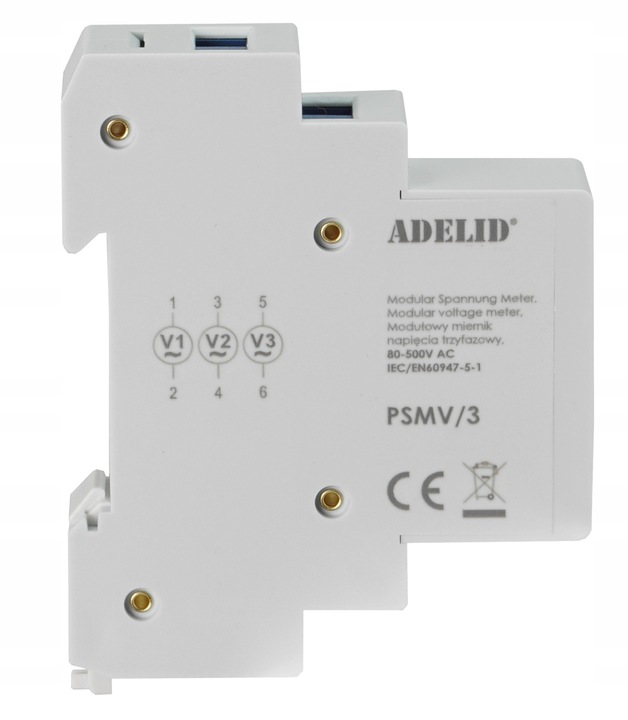 Wskaźnik napięcia 3F cyfrowy 80-500V PSMV/3
