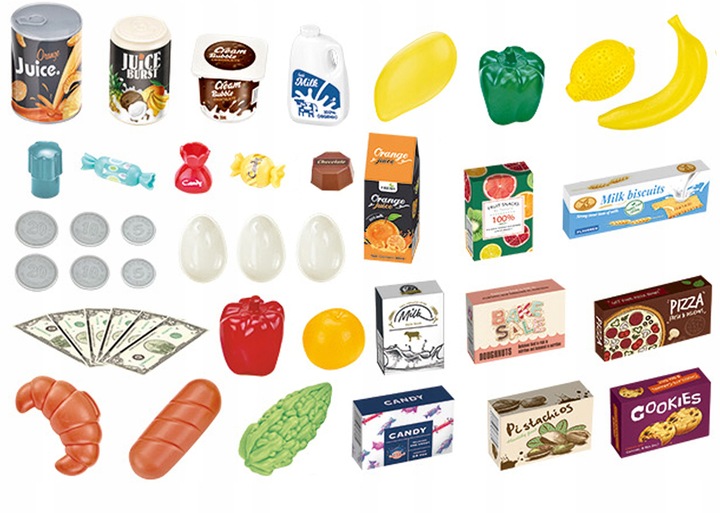 SUPERMARKET WÓZEK SKLEPOWY ZAKUPOWY DLA DZIECI SKLEP OWOCE WARZYWA MATADI