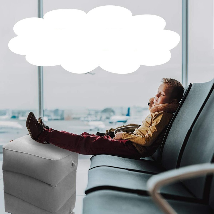 NADMUCHIWANA PODUSZKA PODRÓŻNA POD STOPY DO AUTO