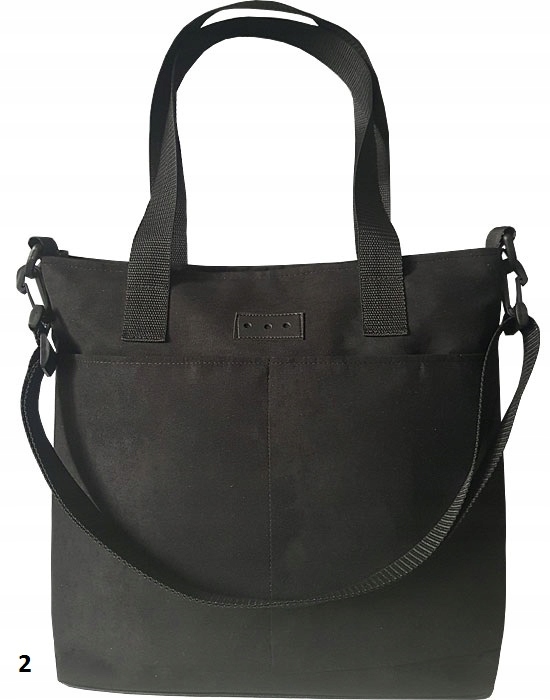 B.D Torebka damska zamszowa shopperka z kieszenią kolory z paskiem