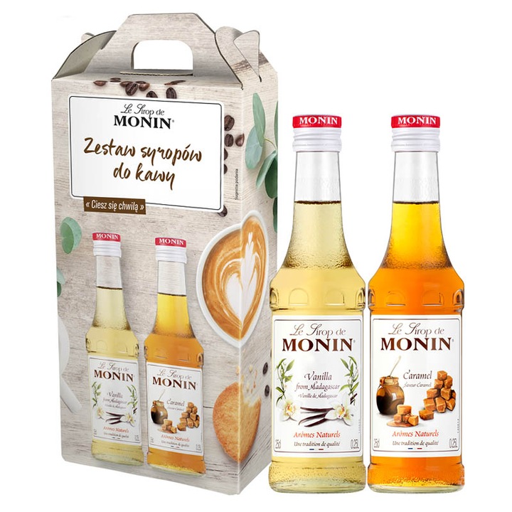 Syrop do kawy Monin zestaw mix smaków 250ml Wanilia i Karmel