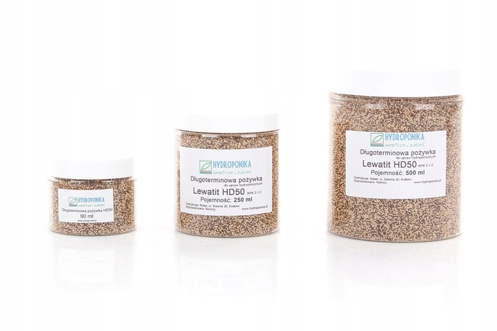 HYDROPONIKA nawóz do hydroponiki HD50 - 500 ml słoiczek nawozu LEWATIT