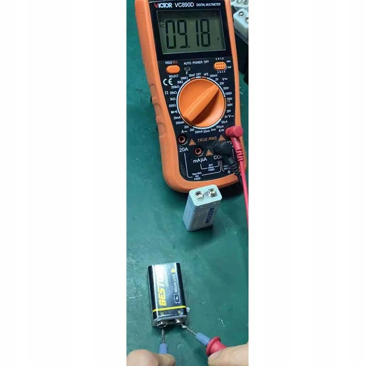 Akumulator 9V microUSB 1000mAh 6F22 6LR61 522 E-BLOCK R9 + kabel zasilający