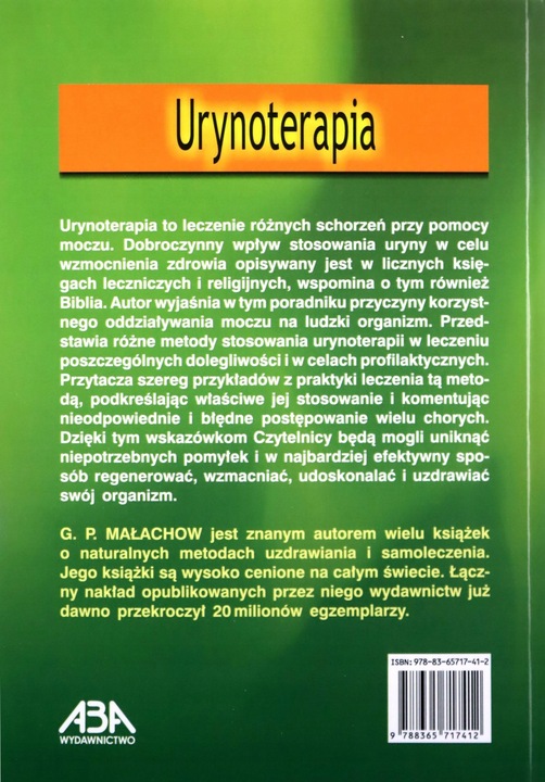 URYNOTERAPIA WYD 2022 MAŁACHOW GIENNADIJ KSIĄŻKA