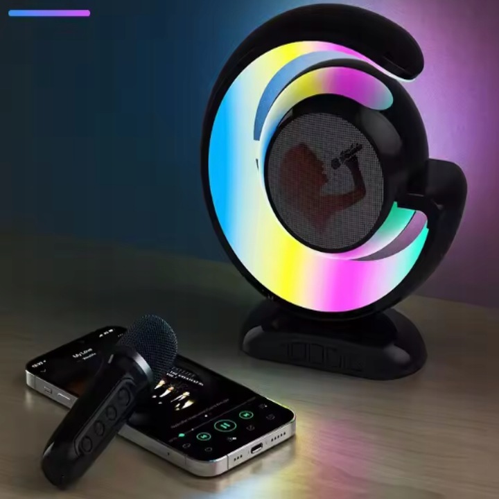 Bezprzewodowy Zestaw do Karaoke Głośnik Bluetooth + 2 Mikrofony dla Dzieci