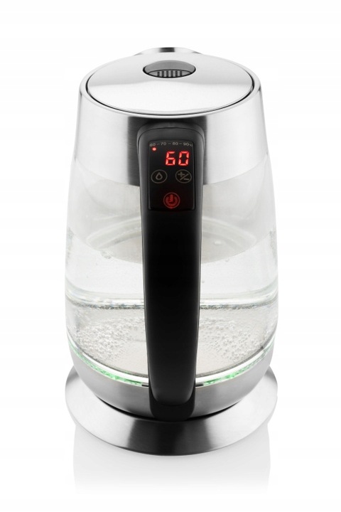 CZAJNIK ELEKTRYCZNY BEZPRZEWODOWY SZKLANY Regulacja Temp °C 1,8l 2200W