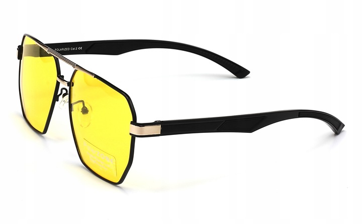 Okulary męskie dla kierowców jazdy nocą polaryzacyjne uv400 etui polarzone