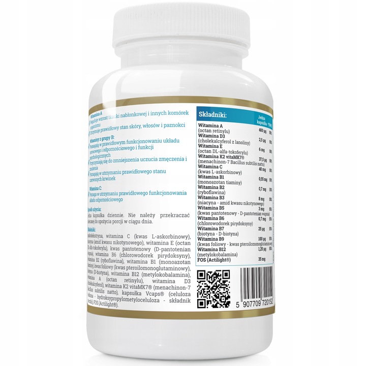 WITAMINA ADEK C B Complex Prebiotyk Dzieci JUNIOR