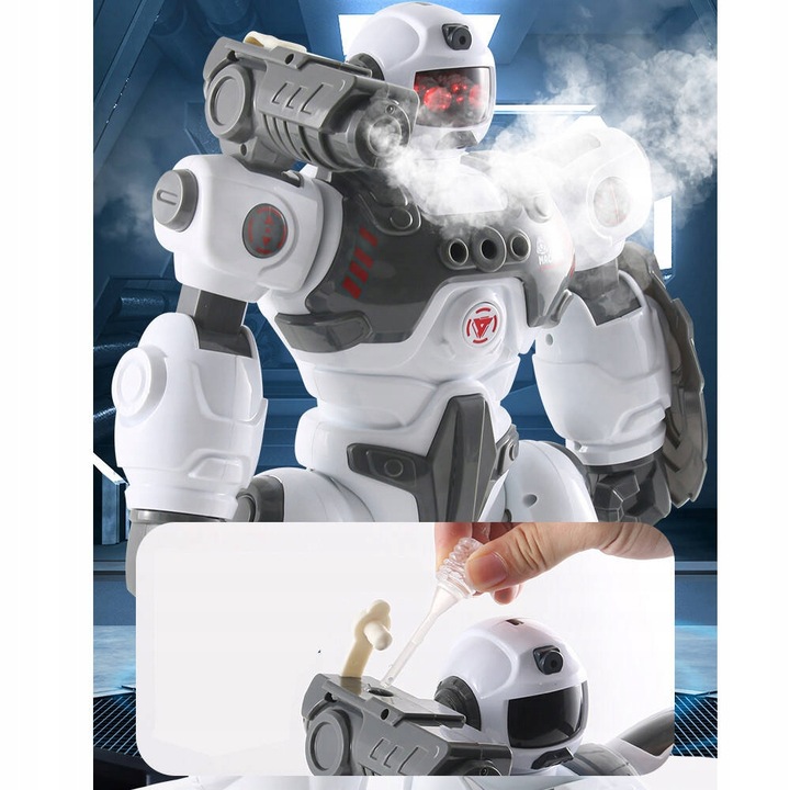 MULTIFUNKCYJNY ROBOT STEROWANY STRZELA STRZAŁKAMI PARĄ PILOT PROGRAMOWANIE