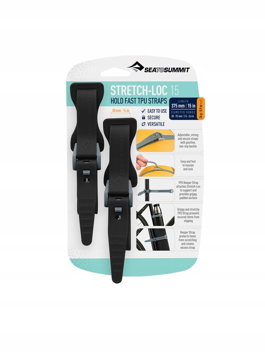 Troki Sea To Summit Stretch-Loc 18 - 12 mm x 450 mm 2 Pack - black