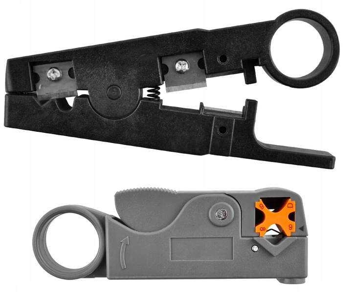 Tester Sieciowy RJ45 Zaciskarka Wciskacz Zestaw do Kabli Stripper Etui Wtyk