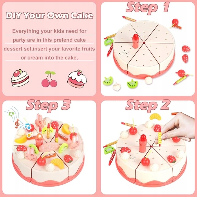 Tort do krojenia urodzinowy kuchnia światła rzepy dźwięki masterchef