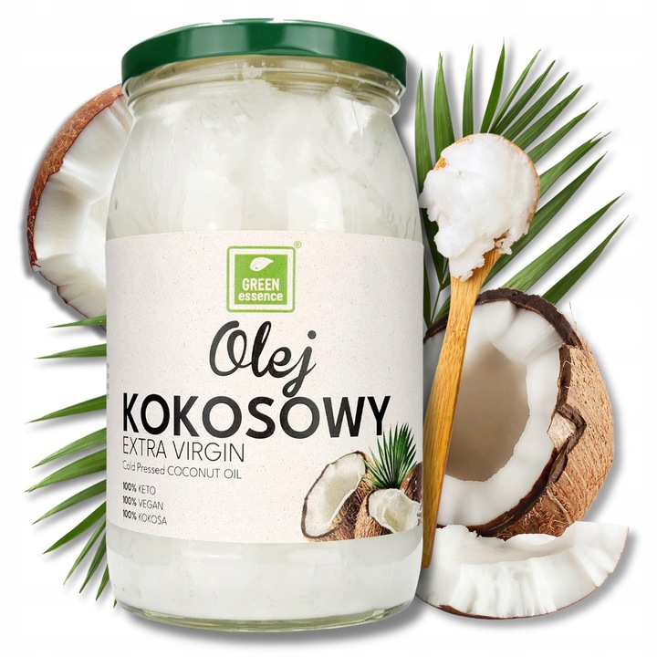OLEJ KOKOSOWY nierafinowany extra virgin 900ml extra tłoczony na zimno