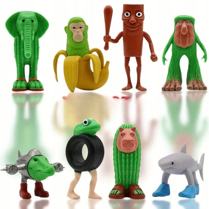 ZESTAW 8 SZTUK TUNG TUNG TUNG SAHUR TRALALERO TRALALA BOMBARDIRO CROCODILO