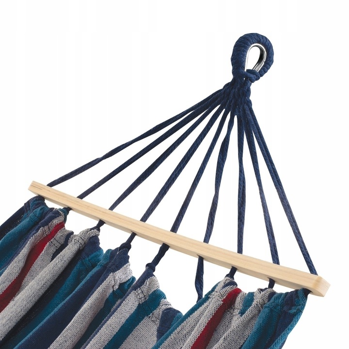 HAMAK Ogrodowy DWUOSOBOWY POKROWIEC Torba Tadar Paski Blue 200x150cm