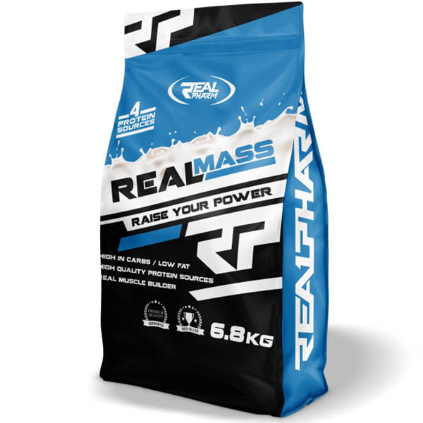 GAINER białko węglowodany Real Pharm Real Mass WANILIA 6800g