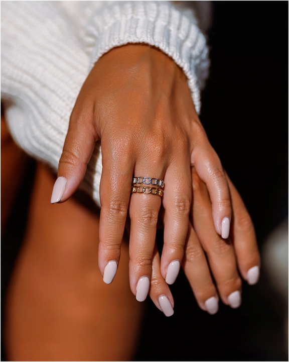 Pierścionek damski REGULOWANY PANCERKA wąski stal