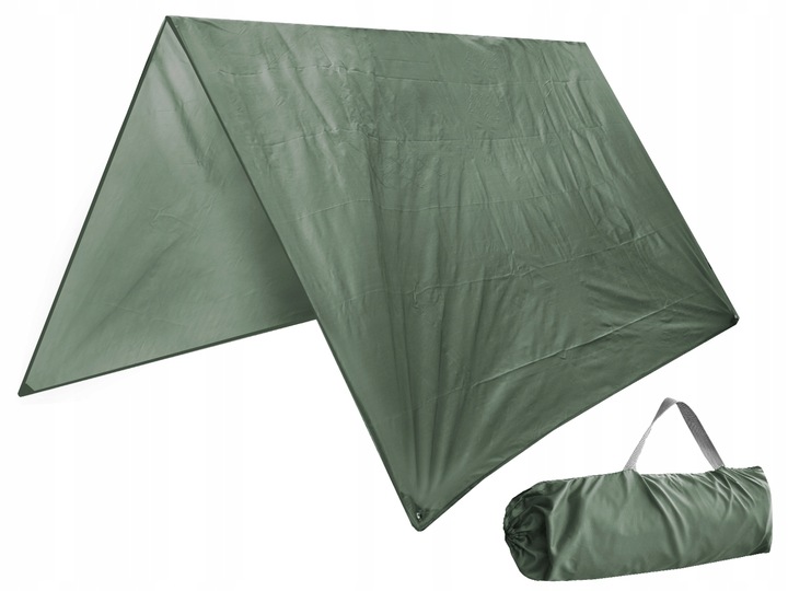 PŁACHTA PLANDEKA BIWAKOWA MFH TENT TARP 200x300cm Turystyczny Polowy OLIVE