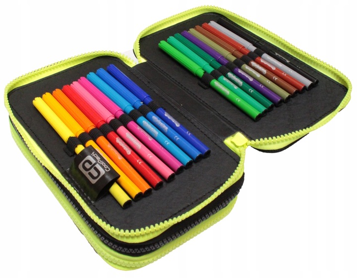 CoolPack Piórnik szkolny trzykomorowy z wyposażeniem Gradient Lemon