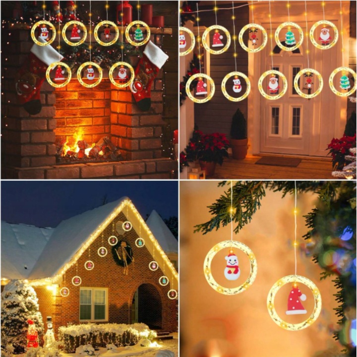 KURTYNA ŚWIETLNA LED GIRLANDA ŚWIĄTECZNA NA OKNO LAMPKI CHOINKOWE SOPLE