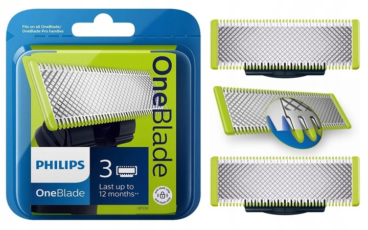 3x OSTRZE PHILIPS ONEBLADE ORYGINALNE QP2520 QP2530 QP6541 GOLARKA GŁOWICA