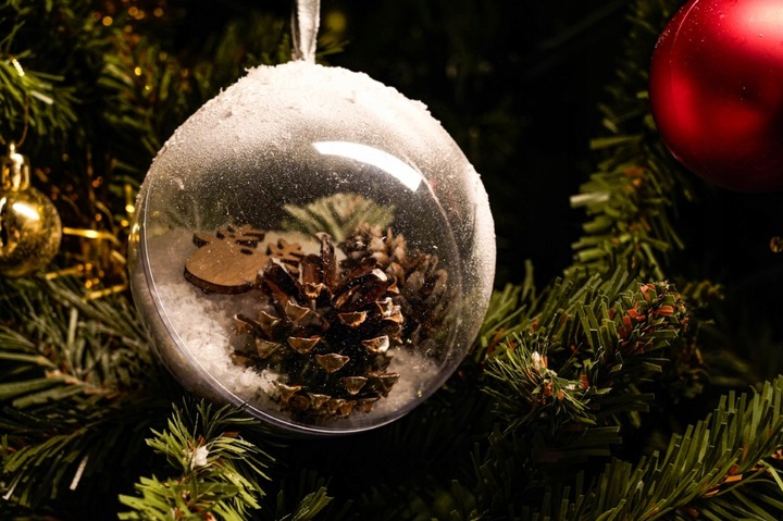 Kula Bombka AKRYLOWA 10cm 10 szt PRZEZROCZYSTA Bombka Plastikowa Otwierana