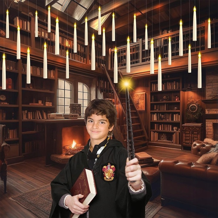 LAMPKA W PŁYWAJĄCE ŚWIECA LED DEKORACJA HARRY POTTER MAGIC WAND 12SZT