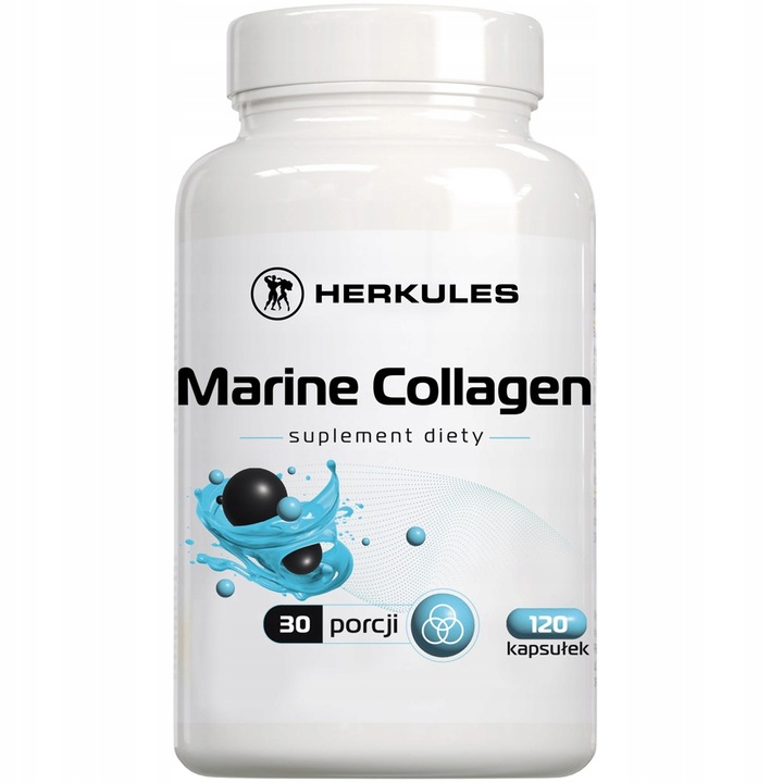 HERKULES Marine Collagen 120caps KOLAGEN RYBI KWAS HIALURONOWY WITAMINA C