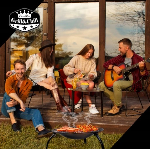 PALENISKO OGRODOWE Z RUSZTEM OGNISKO GRILL POKRYWA