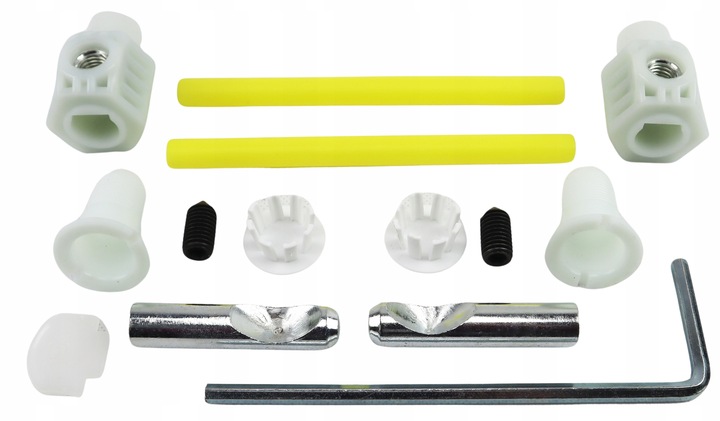 Zestaw mocowań ukrytego montażu do misek WC i bidetów wiszących - KOMPLET