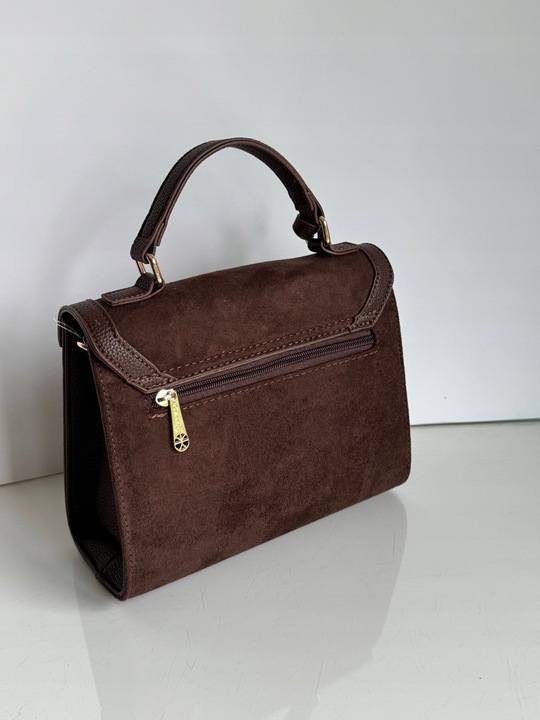 Torebka Gallantry Paris HIT czekoladowa zamsz eco brązowa listonoszka brąz