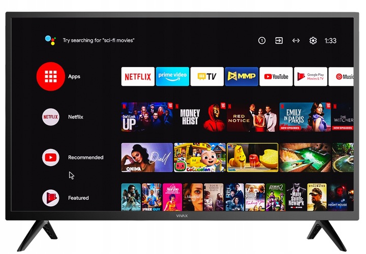 TELEWIZOR SMART TV LED 32" VIVAX 32LE20K T2/S2 PVR Android 11