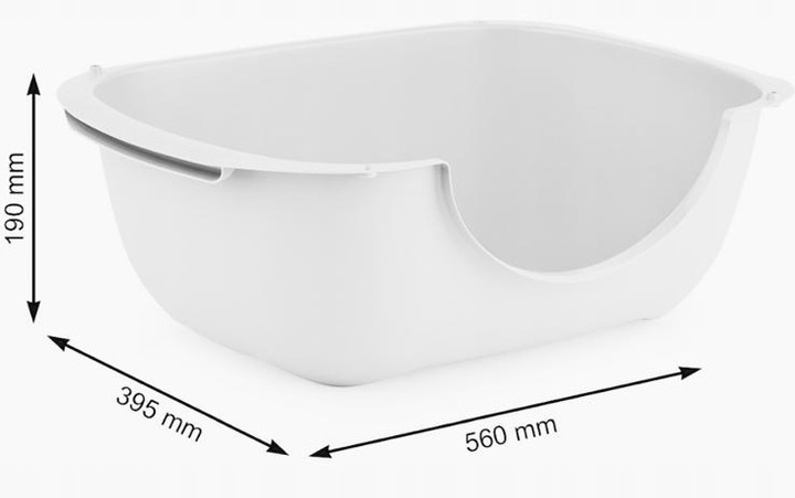 Rotho Bella Biała Duża Kryta Zamknięta Kuweta XXL na żwirek dla kota Benek