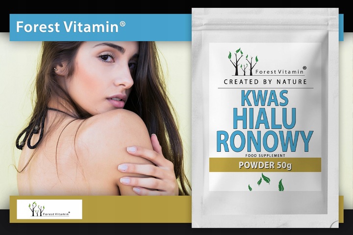 Kwas Hialuronowy W PROSZKU 50g ZDROWE STAWY SKÓRA KOŚCI ZMARSZCZKI