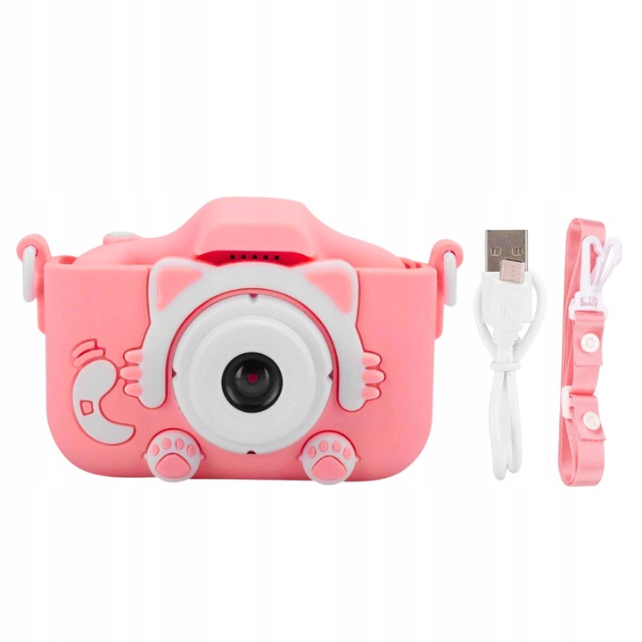 APARAT CYFROWY DLA DZIECI KOTEK Z KARTĄ PAMIĘCI FOTGRAFICZNY + GRATIS
