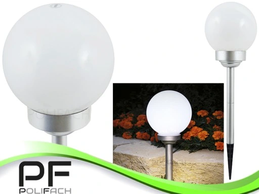 lampa solarna MLECZNA KULA lampka 15cm 4 LED P-015