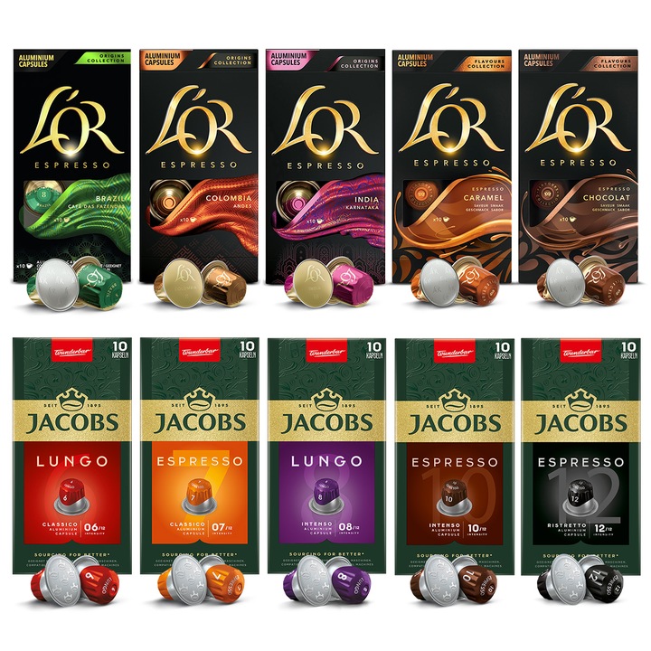 Kapsułki Jacobs L'OR do Nespresso(r)* mix rodzajów, 90+10 kaw GRATIS!