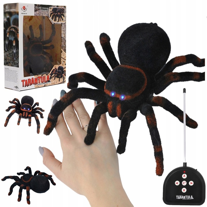PAJĄK ZDALNIE STEROWANY LED NA PILOT DUŻY TARANTULA ZABAWKA DLA DZIECI