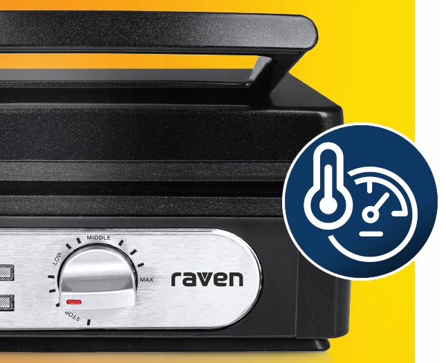 MOCNA Gofrownica RAVEN EG004BX 2 chrupiące gofry