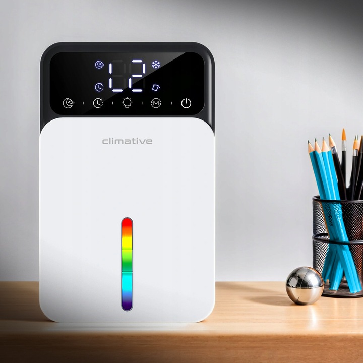 Cichy osuszacz LUXE 1200ml UV + LED wydajny pochłaniacz wilgoci do domu