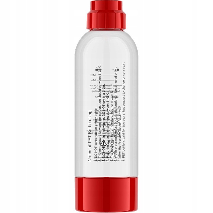 Saturator do wody gazowanej ViO SodaBoom SD-7006 red z manometrem Czerwony