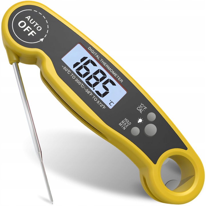 TERMOMETR KUCHENNY CYFROWY DO MIĘSA ŻYWNOŚCI NA GRILL SZPILKOWY LCD -50°C +